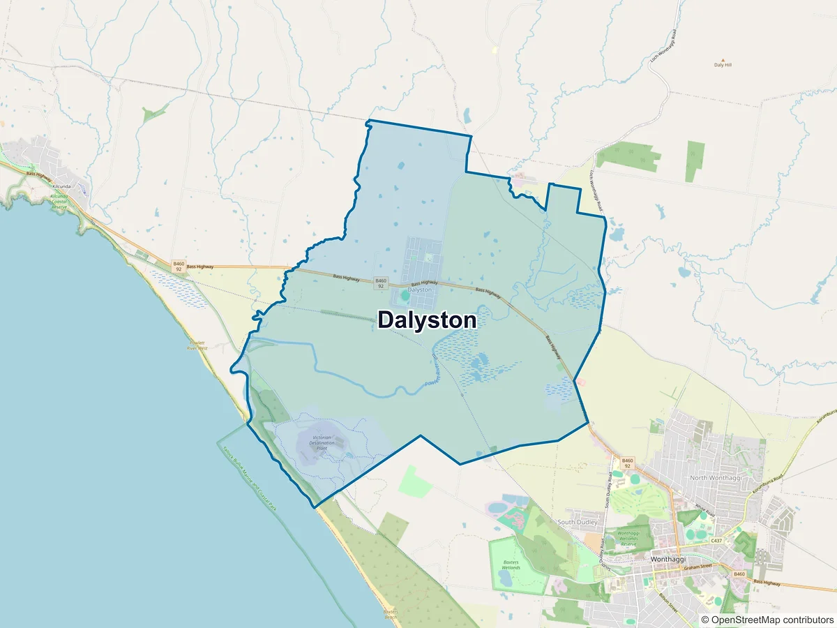 Map of Dalyston, VIC, Australia