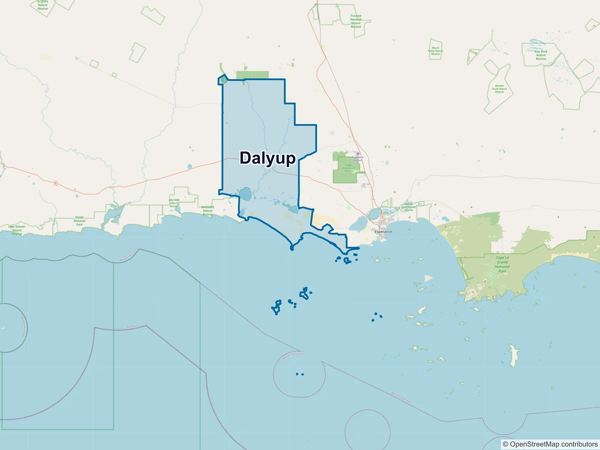 Map of Dalyup, WA, Australia