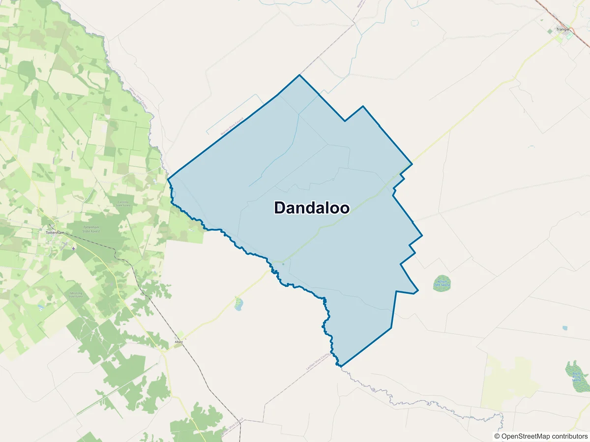 Map of Dandaloo, NSW, Australia