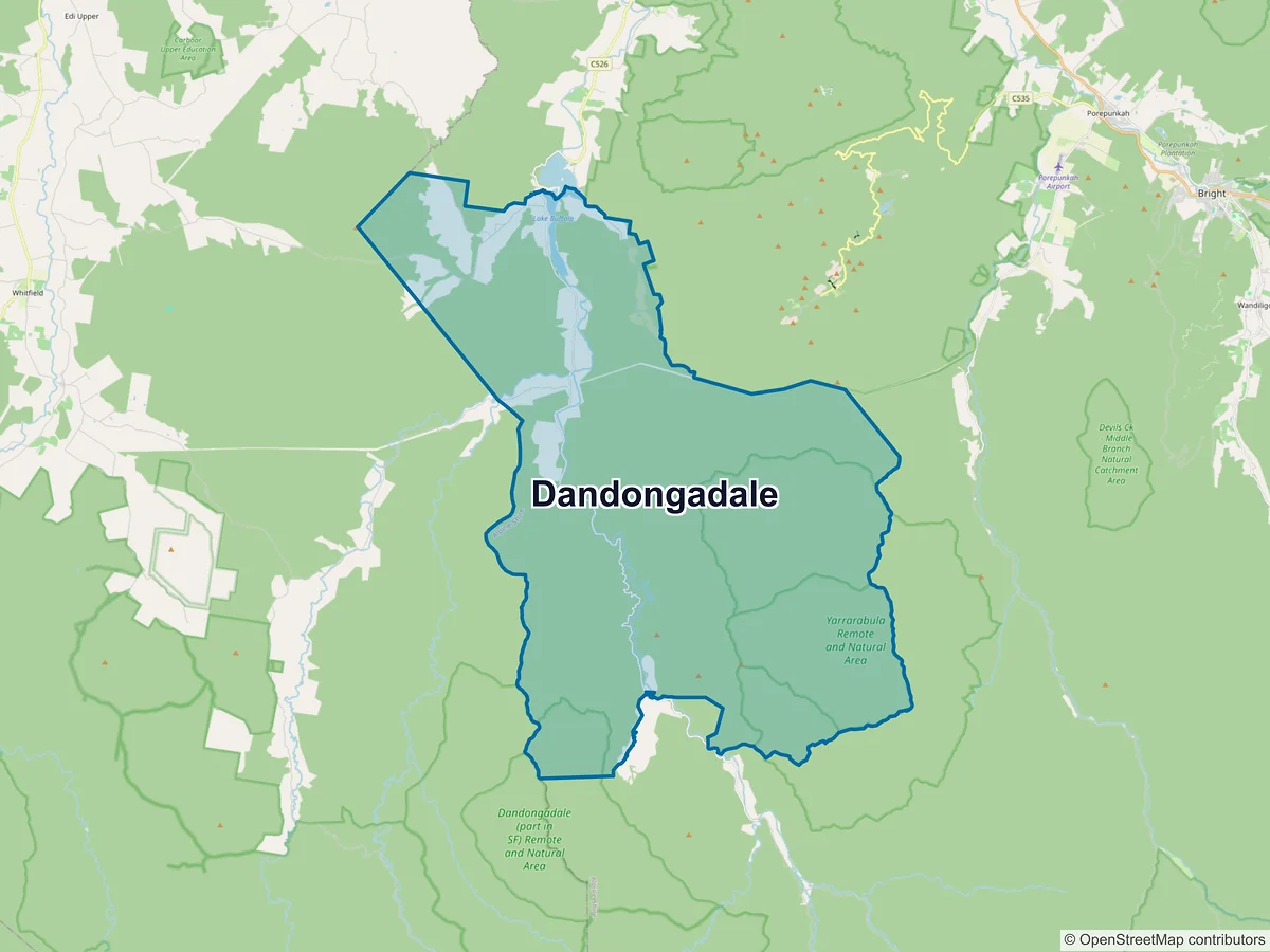 Map of Dandongadale, VIC, Australia