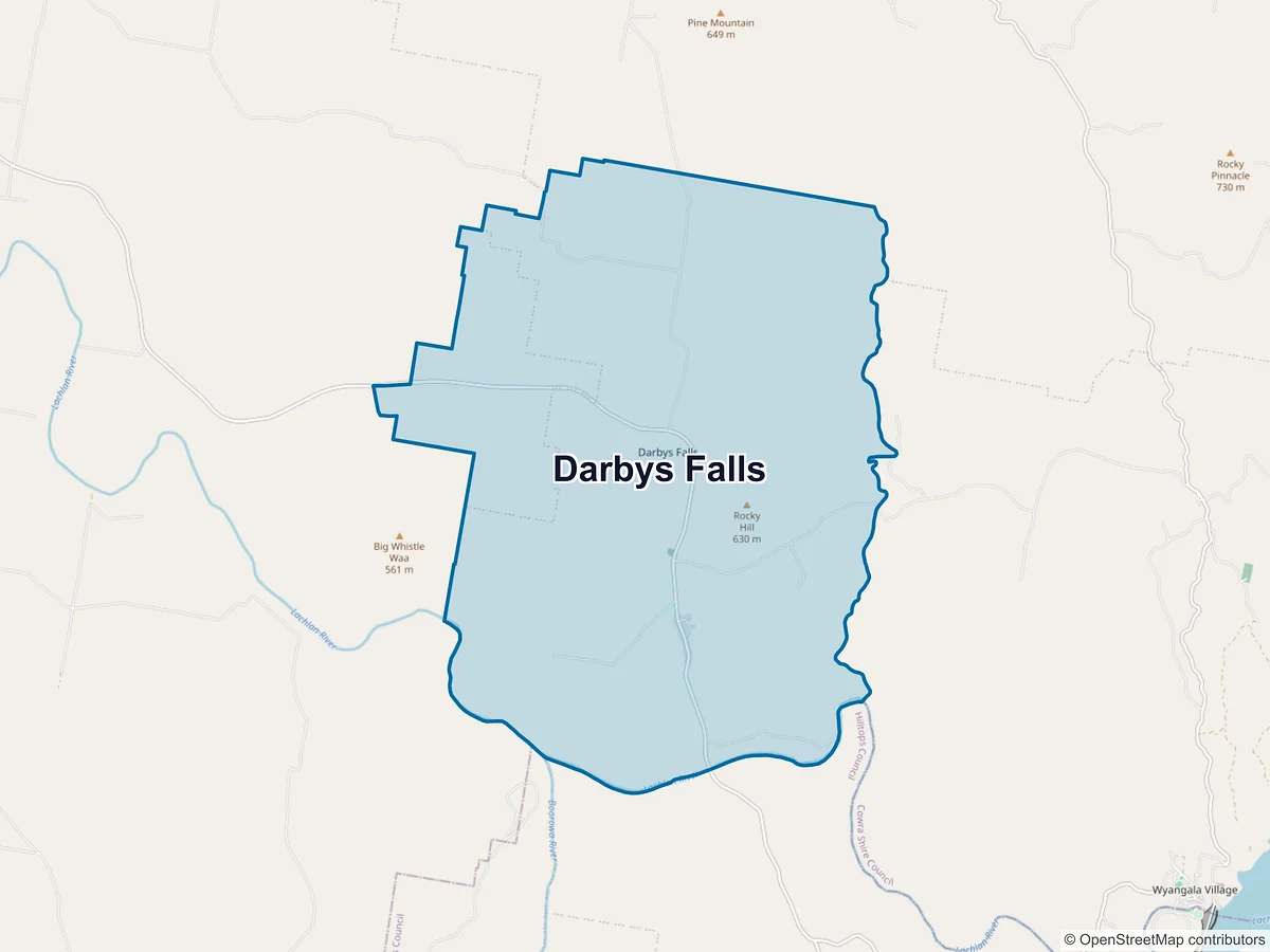 Map of Darbys Falls, NSW, Australia