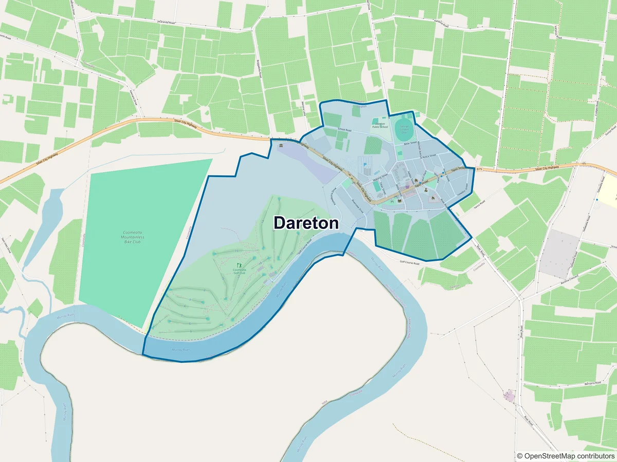 Map of Dareton, NSW, Australia