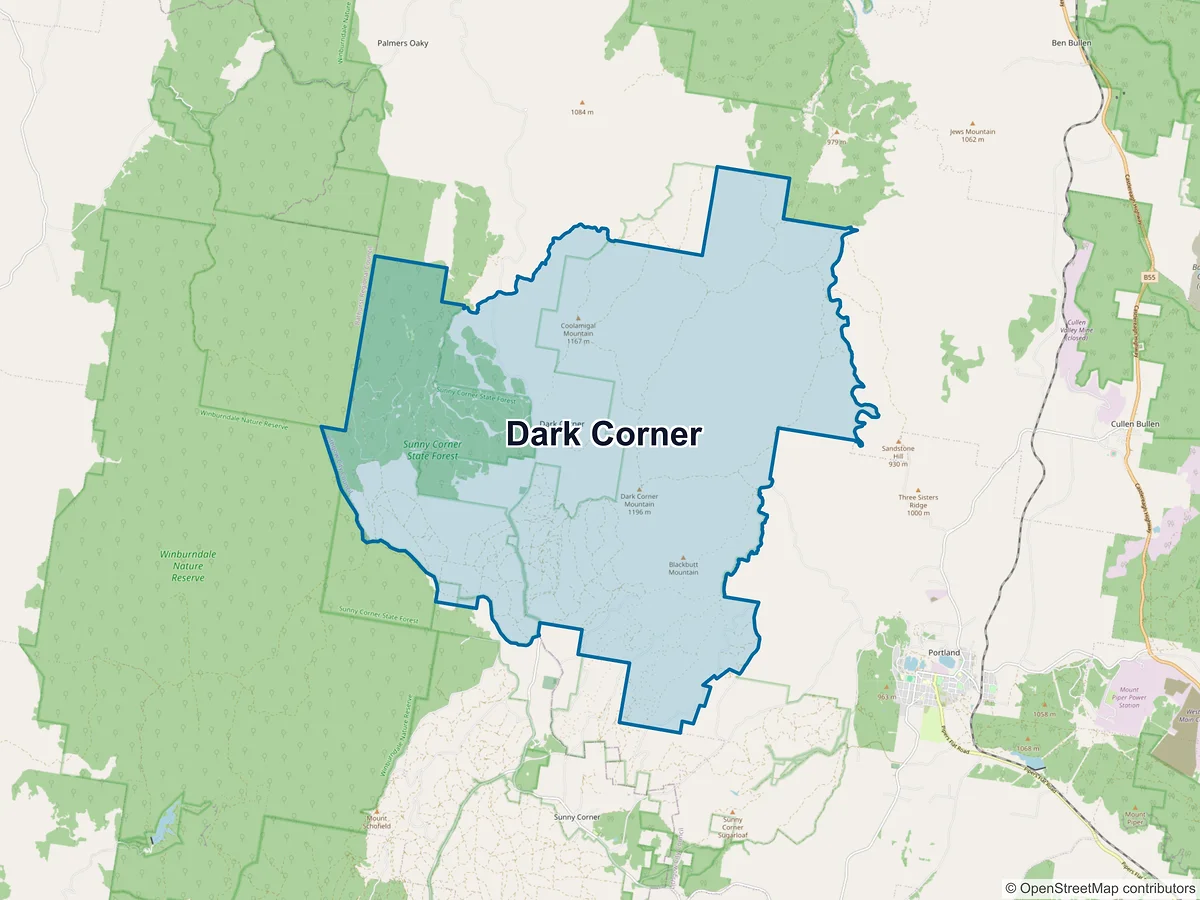Map of Dark Corner, NSW, Australia