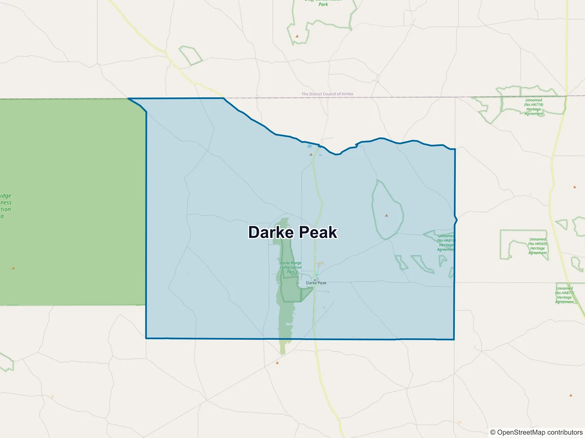 Map of Darke Peak, SA, Australia