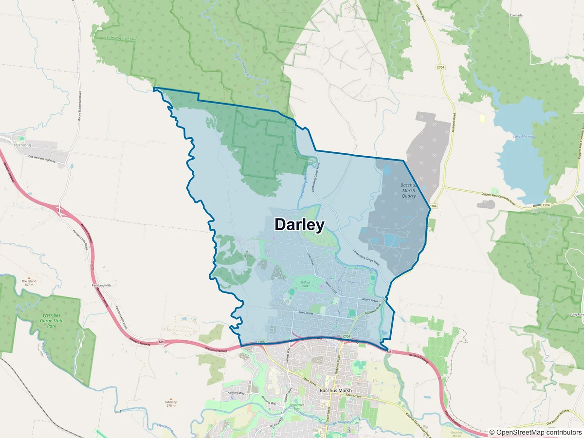 Map of Darley, VIC, Australia