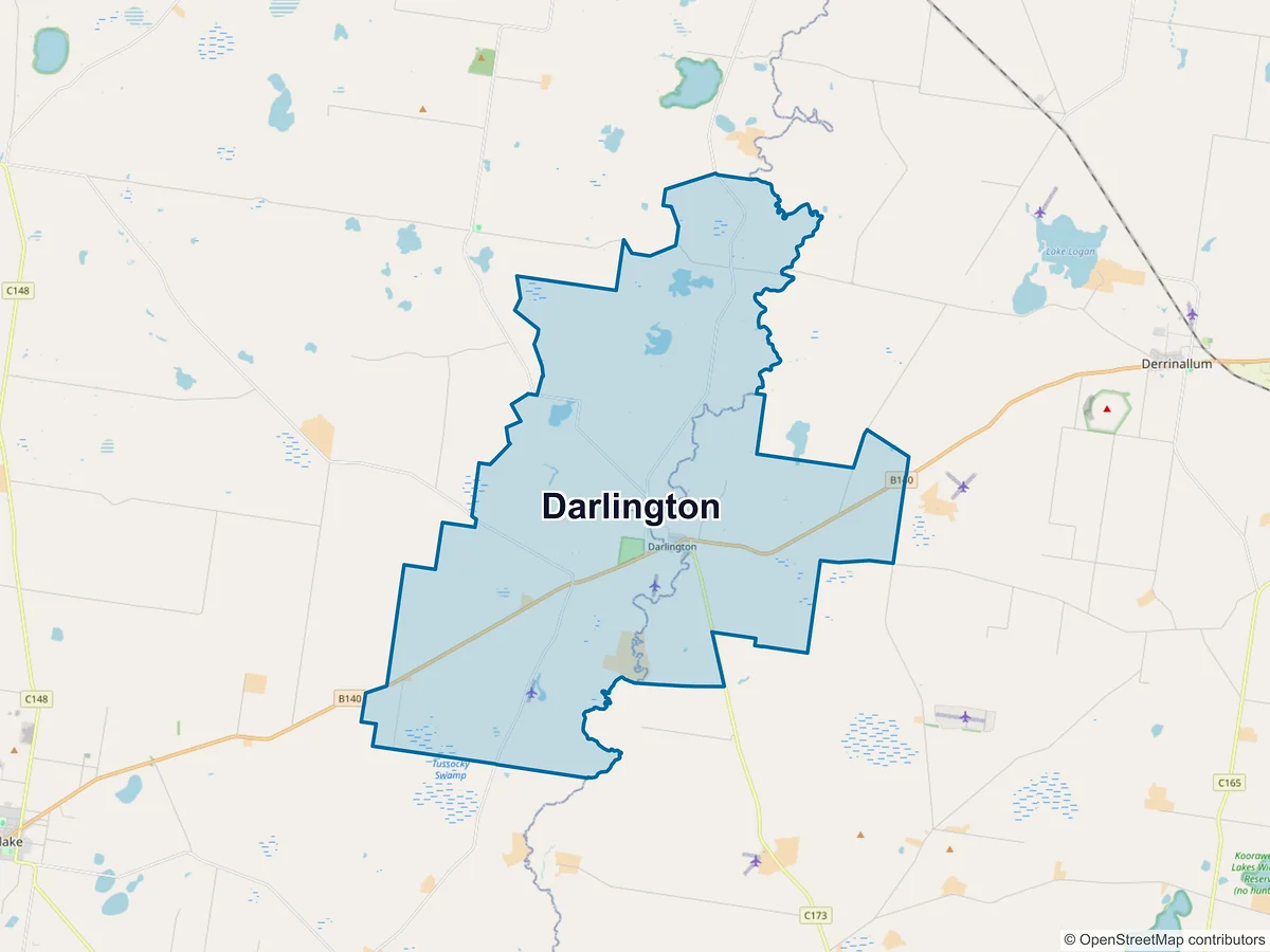 Map of Darlington, VIC, Australia