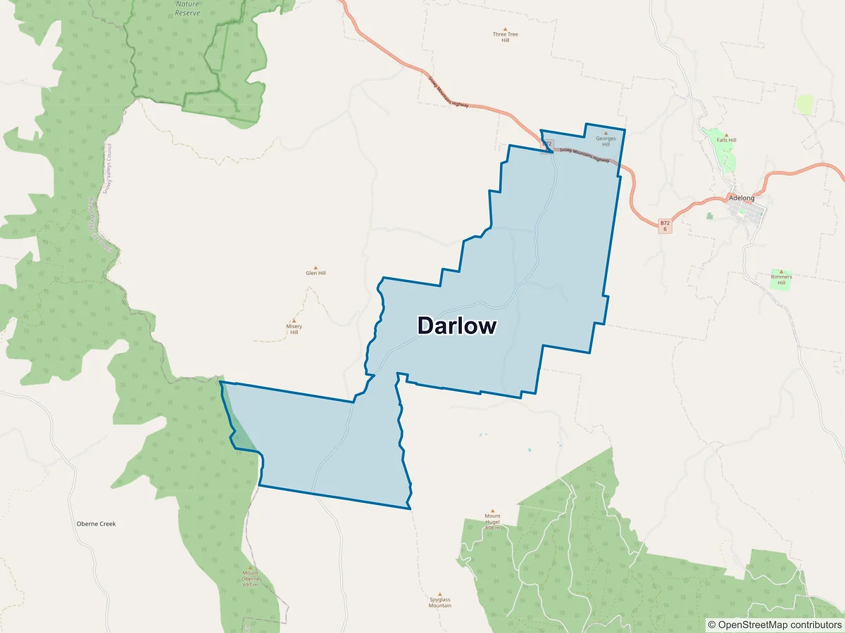 Map of Darlow, NSW, Australia