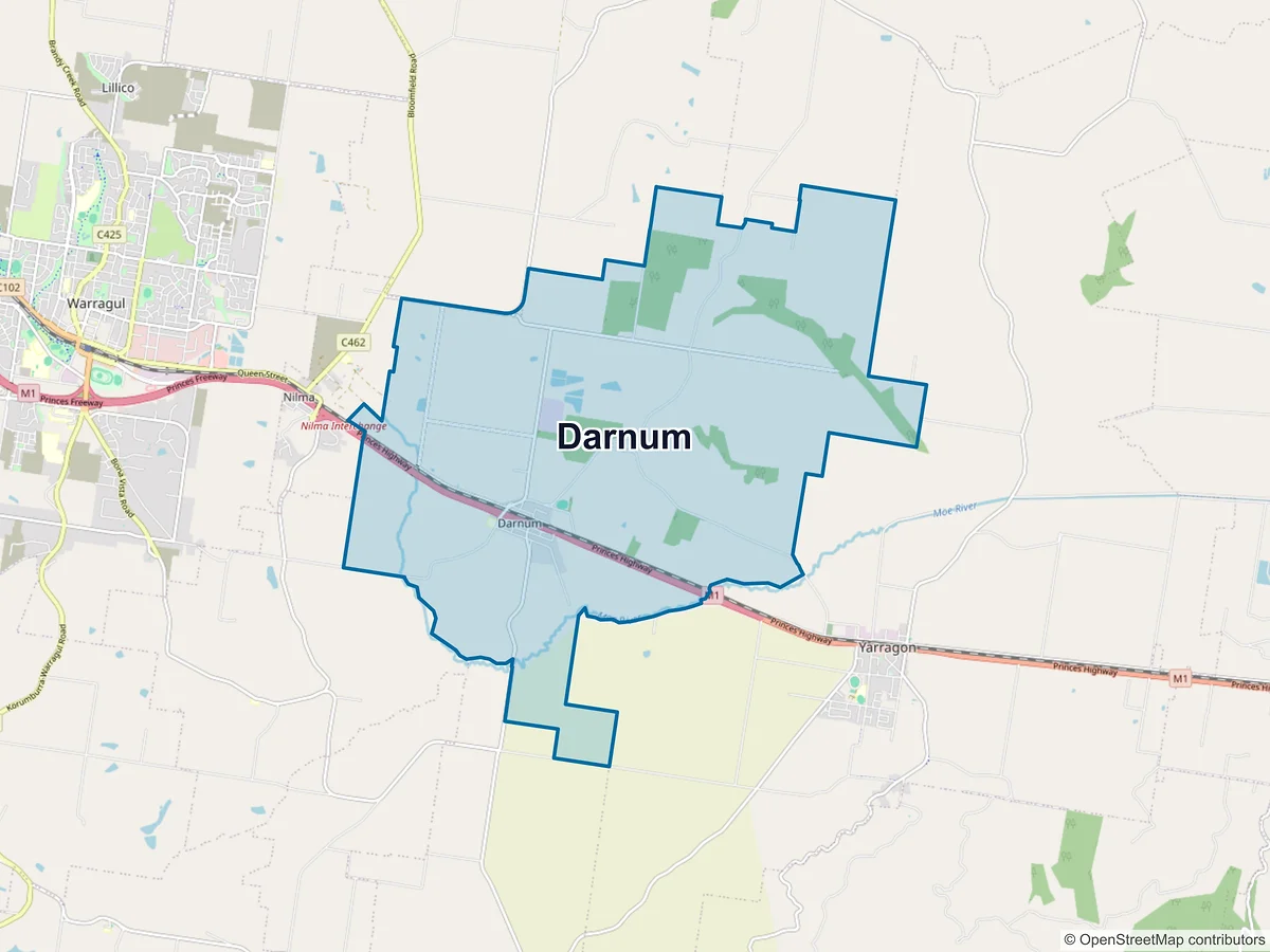 Map of Darnum, VIC, Australia