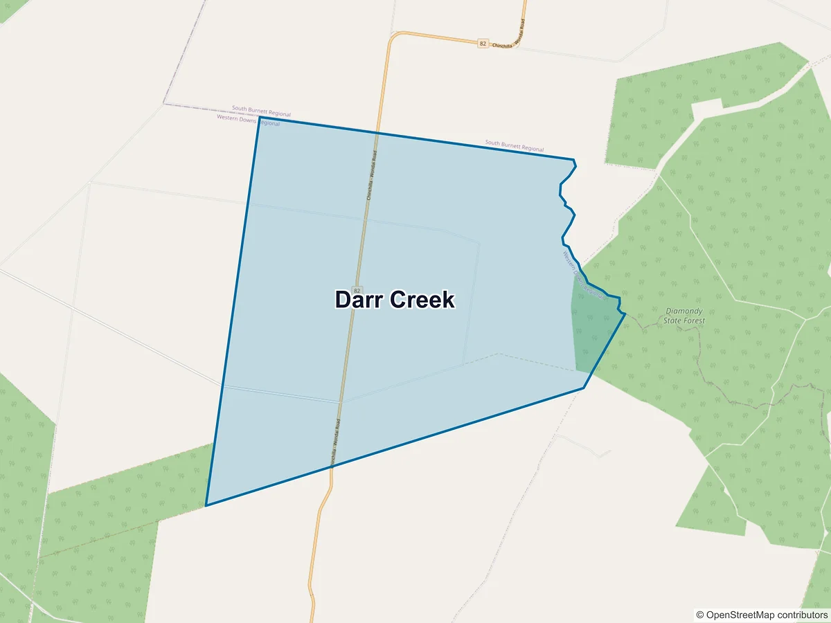 Map of Darr Creek, QLD, Australia