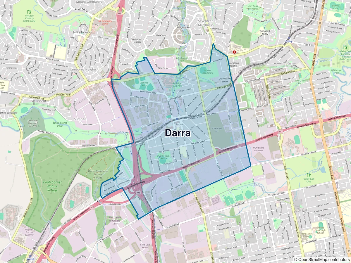 Map of Darra, QLD, Australia