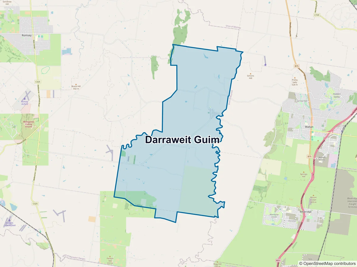 Map of Darraweit Guim, VIC, Australia