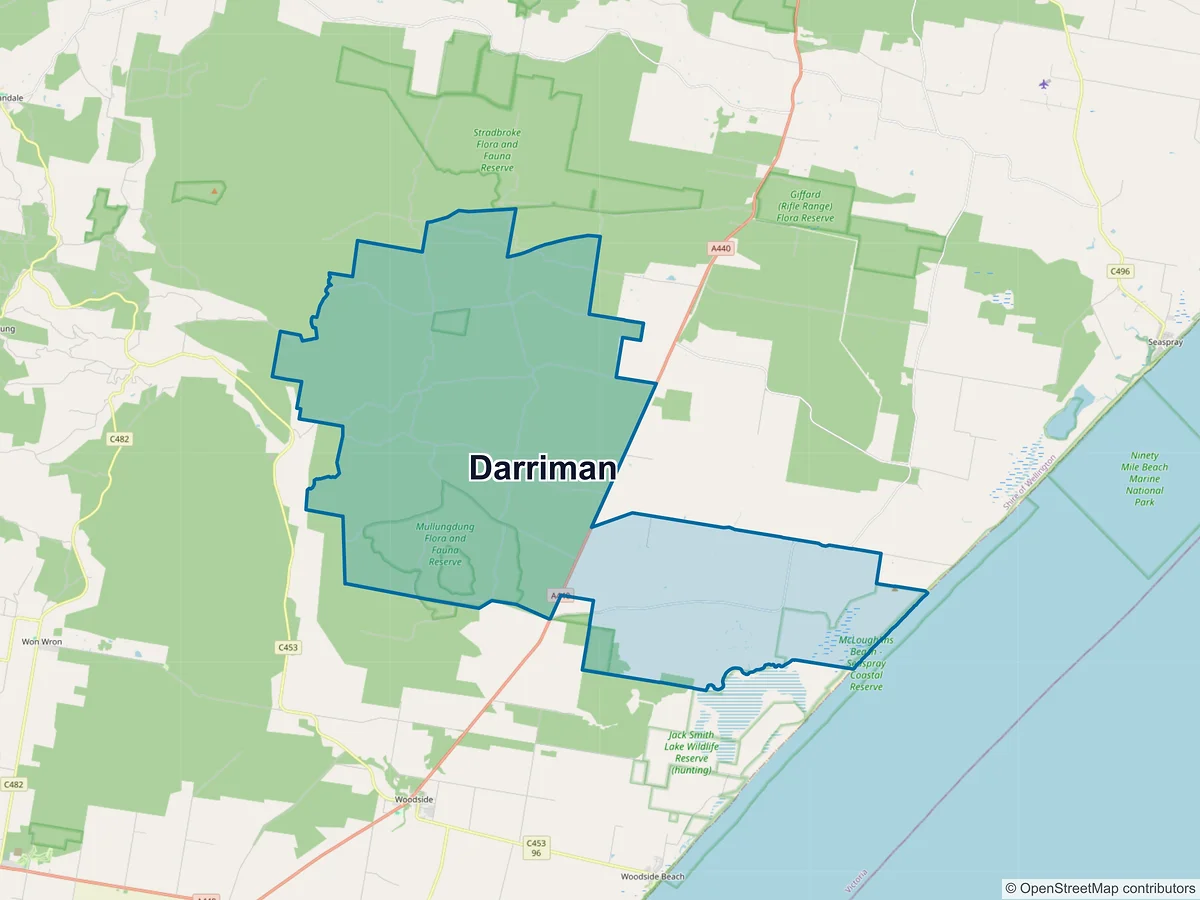 Map of Darriman, VIC, Australia