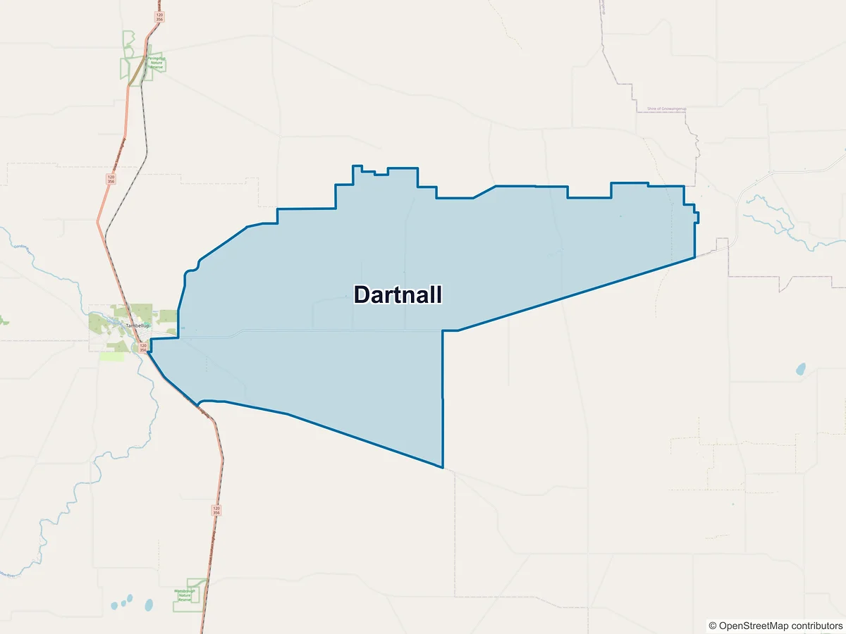 Map of Dartnall, WA, Australia