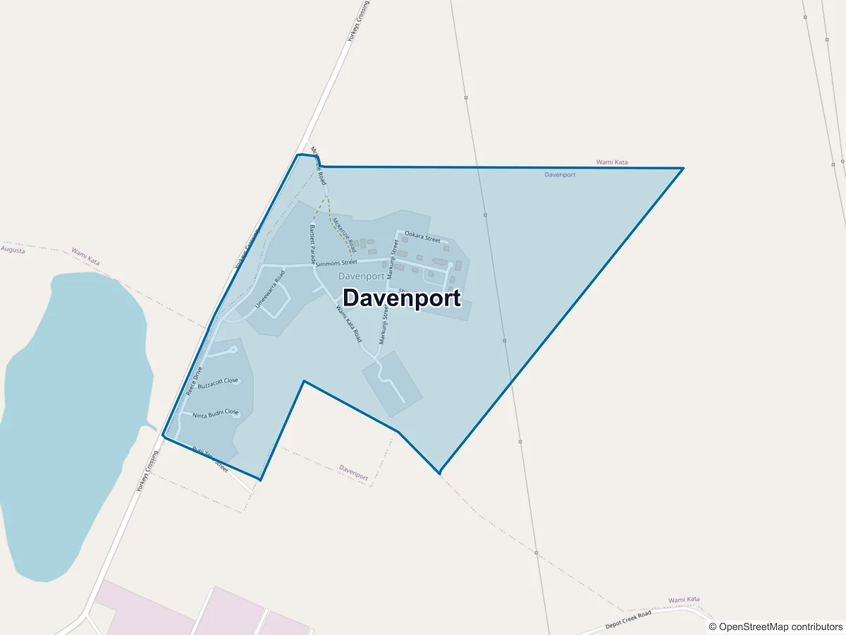 Map of Davenport, SA, Australia