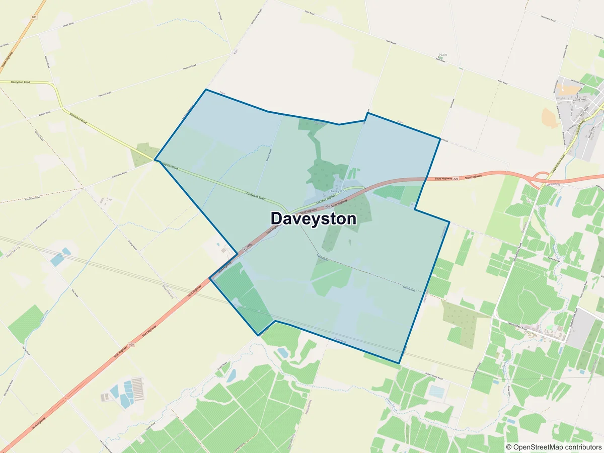 Map of Daveyston, SA, Australia