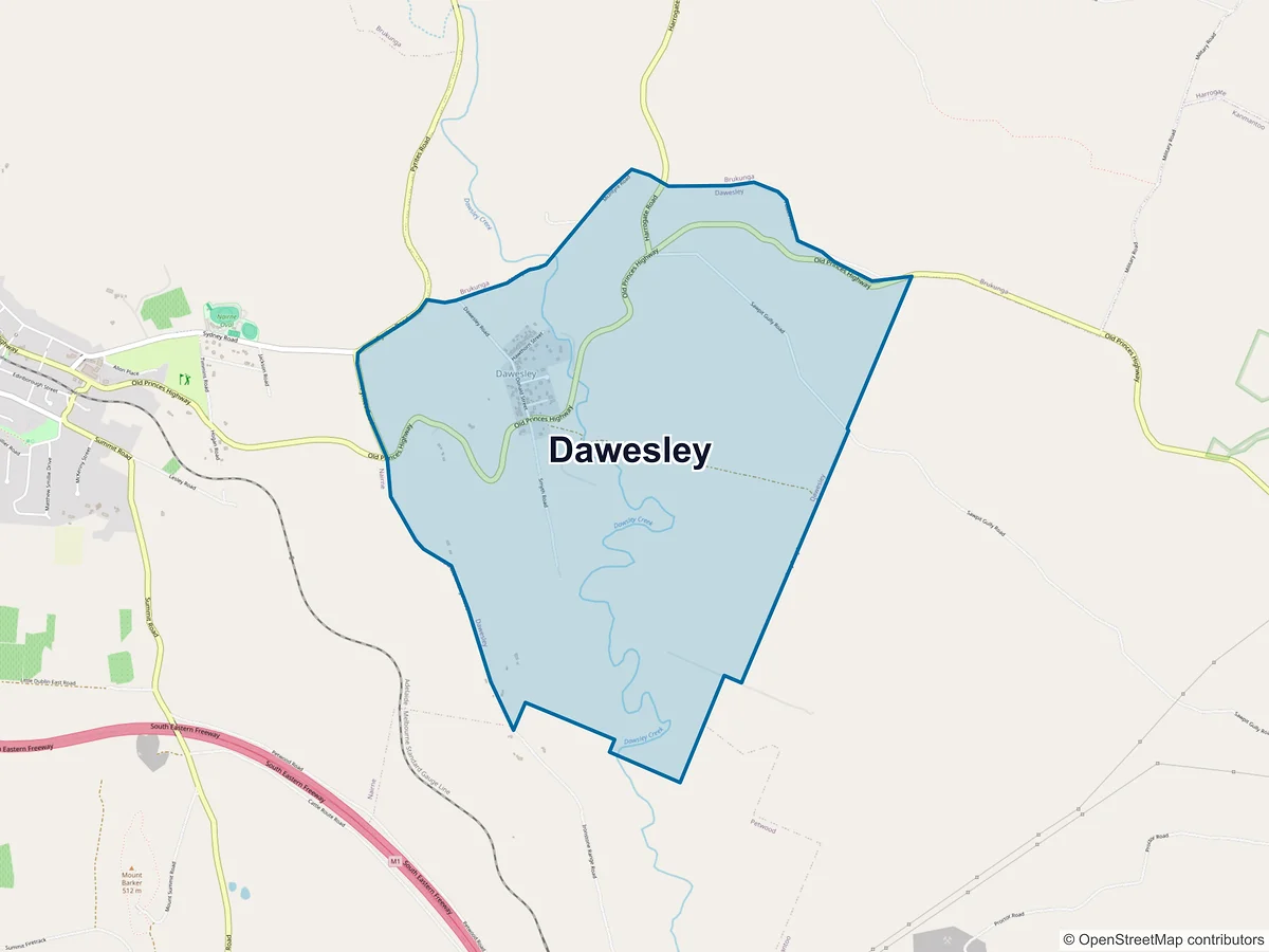 Map of Dawesley, SA, Australia