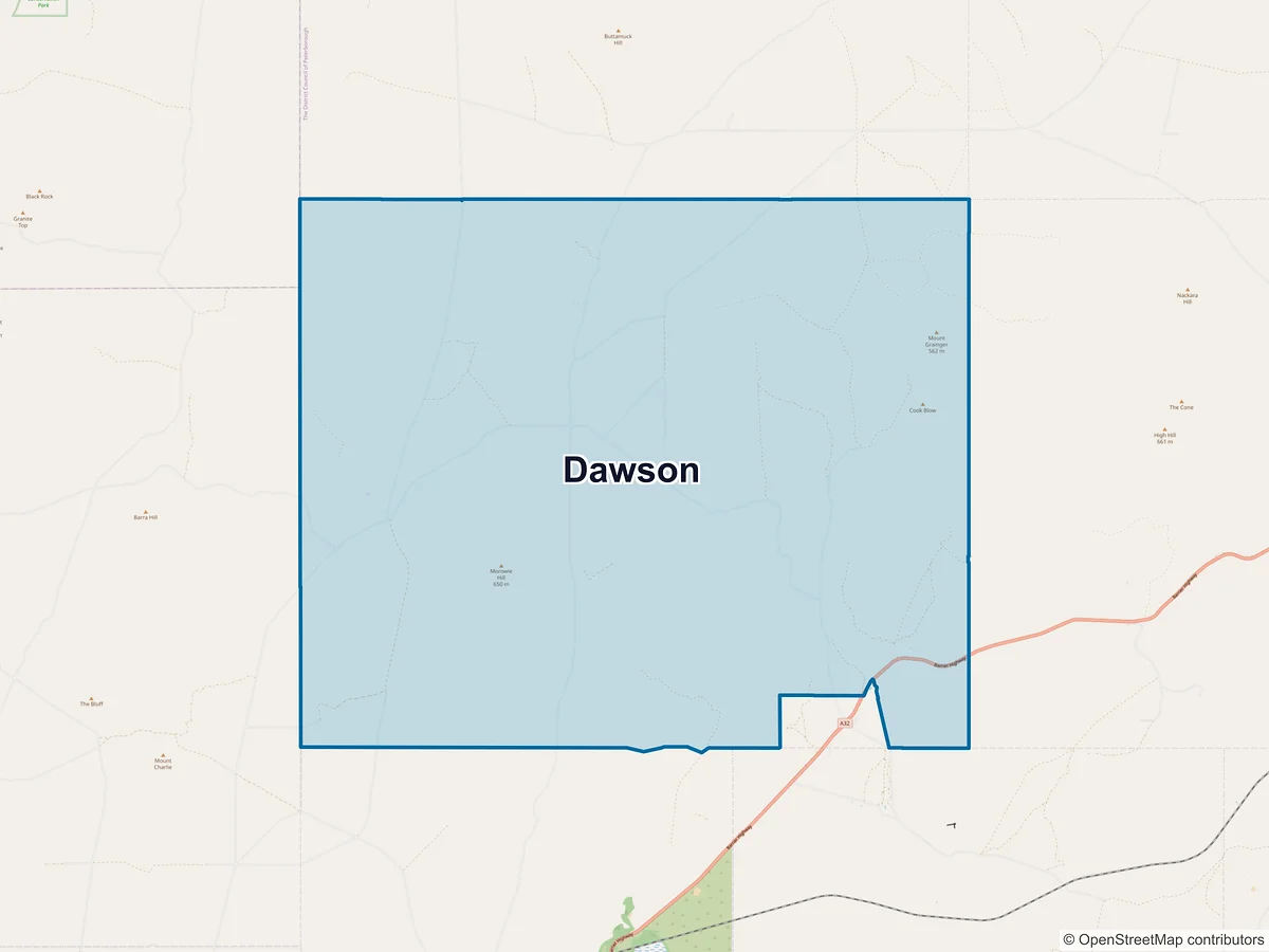 Map of Dawson, SA, Australia