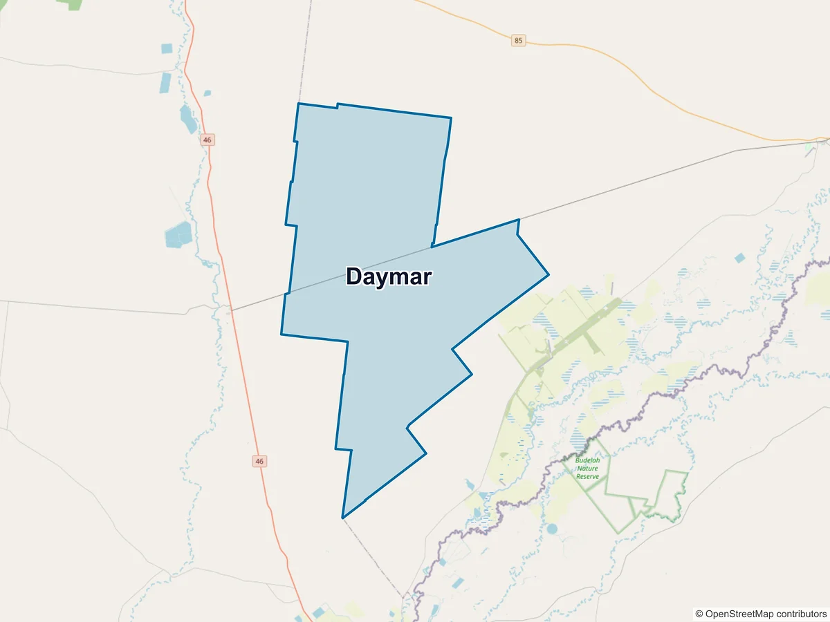 Map of Daymar, QLD, Australia