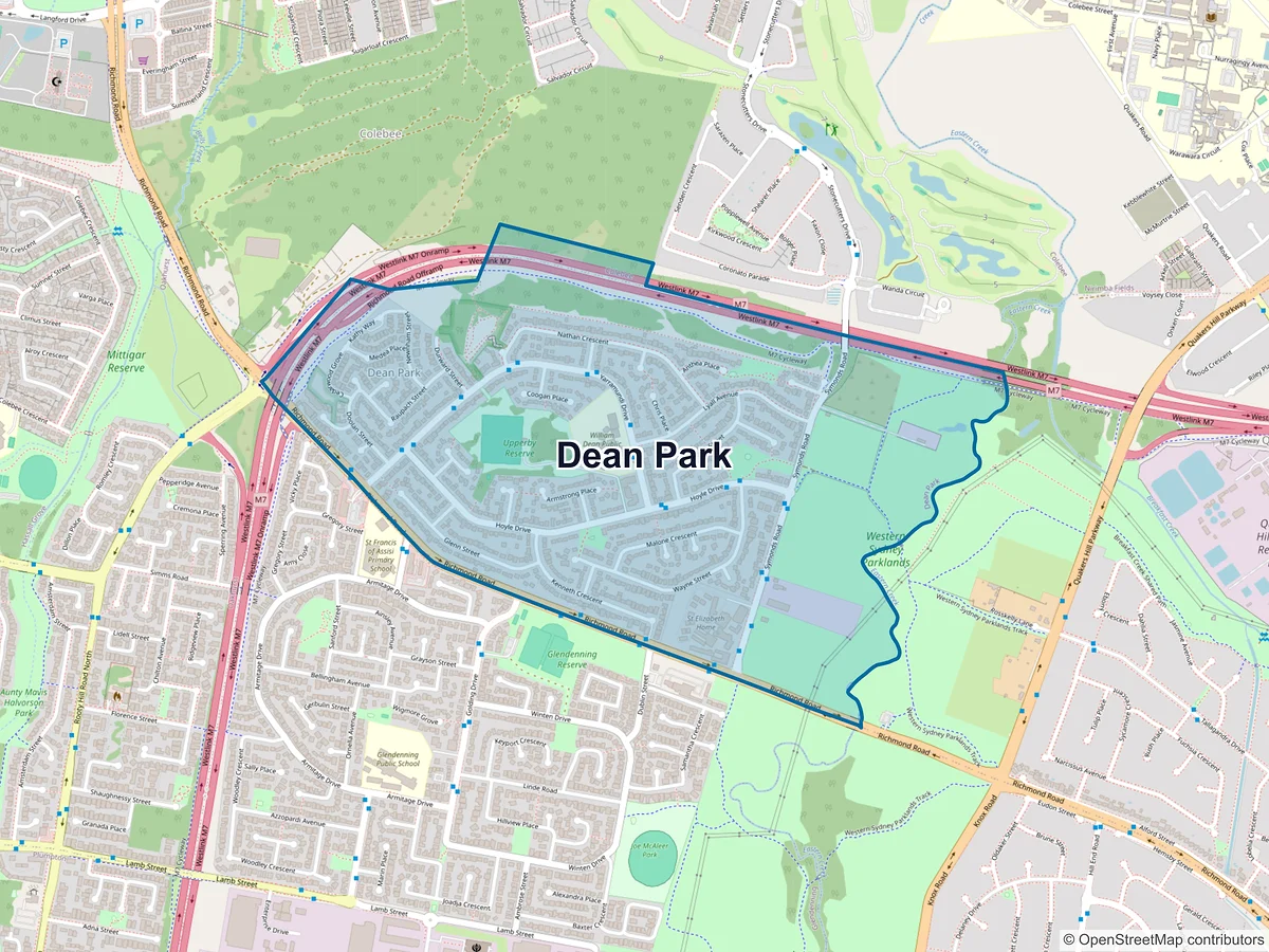 Map of Dean Park, NSW, Australia