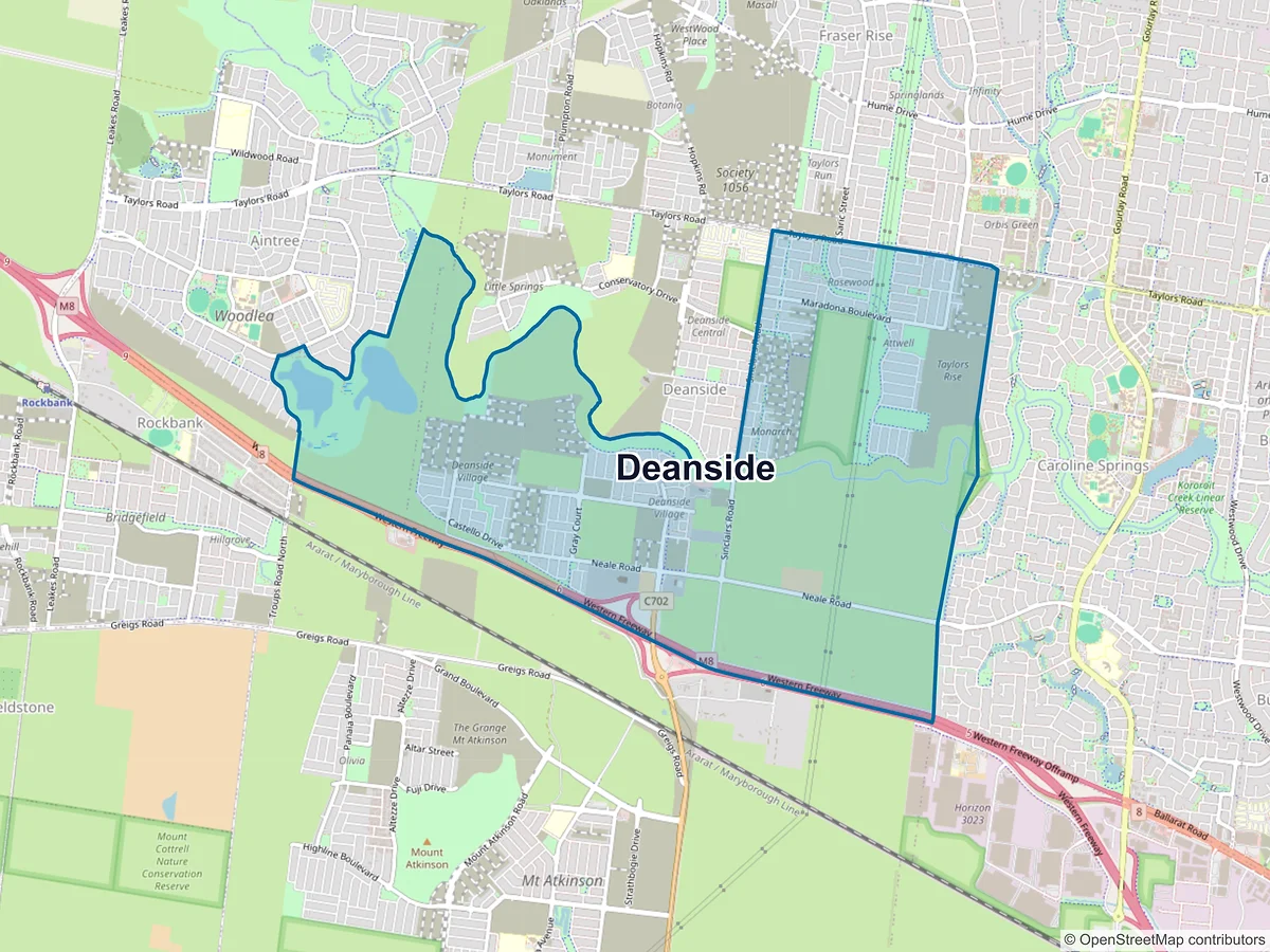 Map of Deanside, VIC, Australia