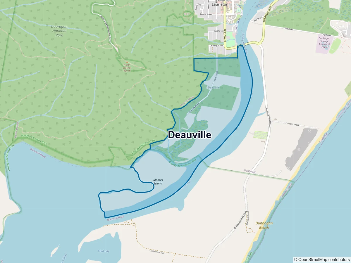 Map of Deauville, NSW, Australia