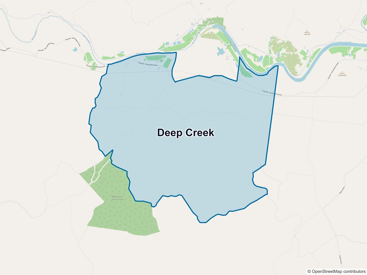 Map of Deep Creek, QLD, Australia