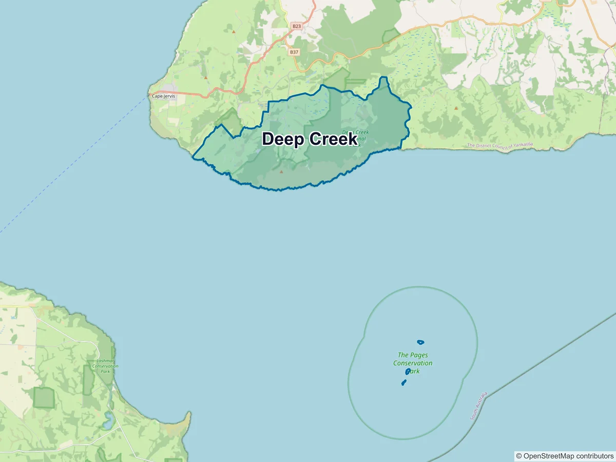Map of Deep Creek, SA, Australia