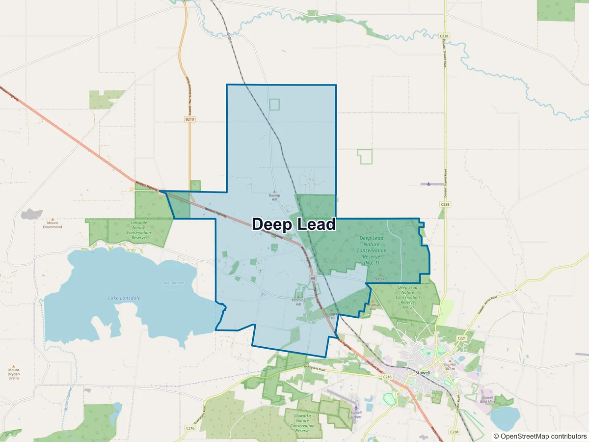 Map of Deep Lead, VIC, Australia