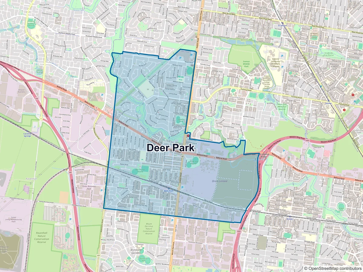 Map of Deer Park, VIC, Australia