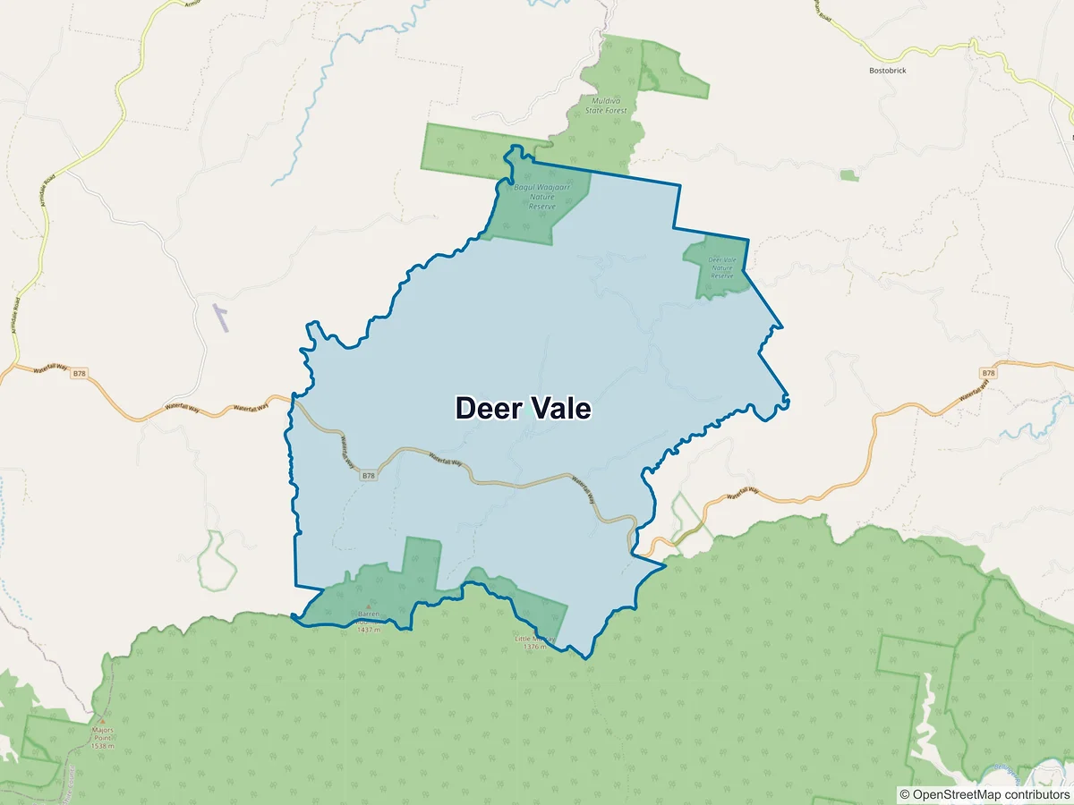 Map of Deer Vale, NSW, Australia