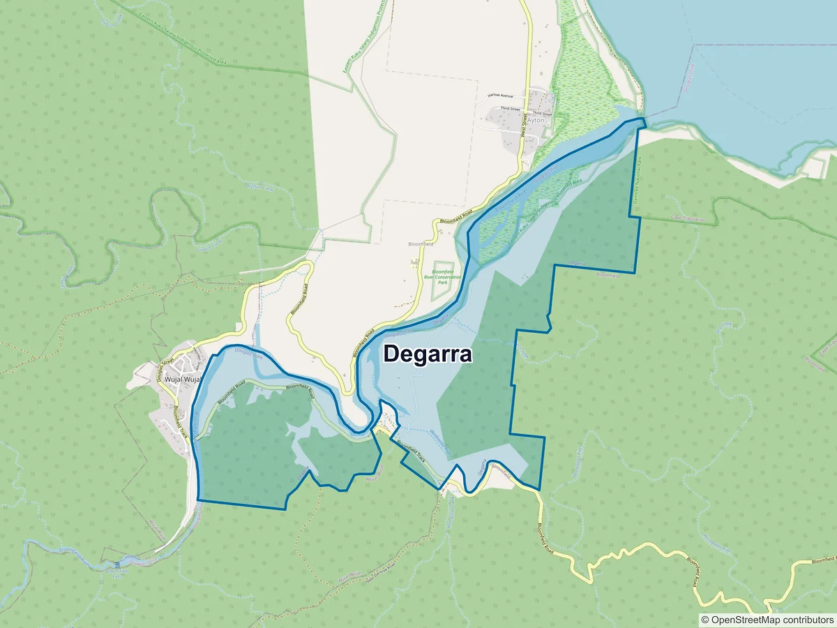 Map of Degarra, QLD, Australia