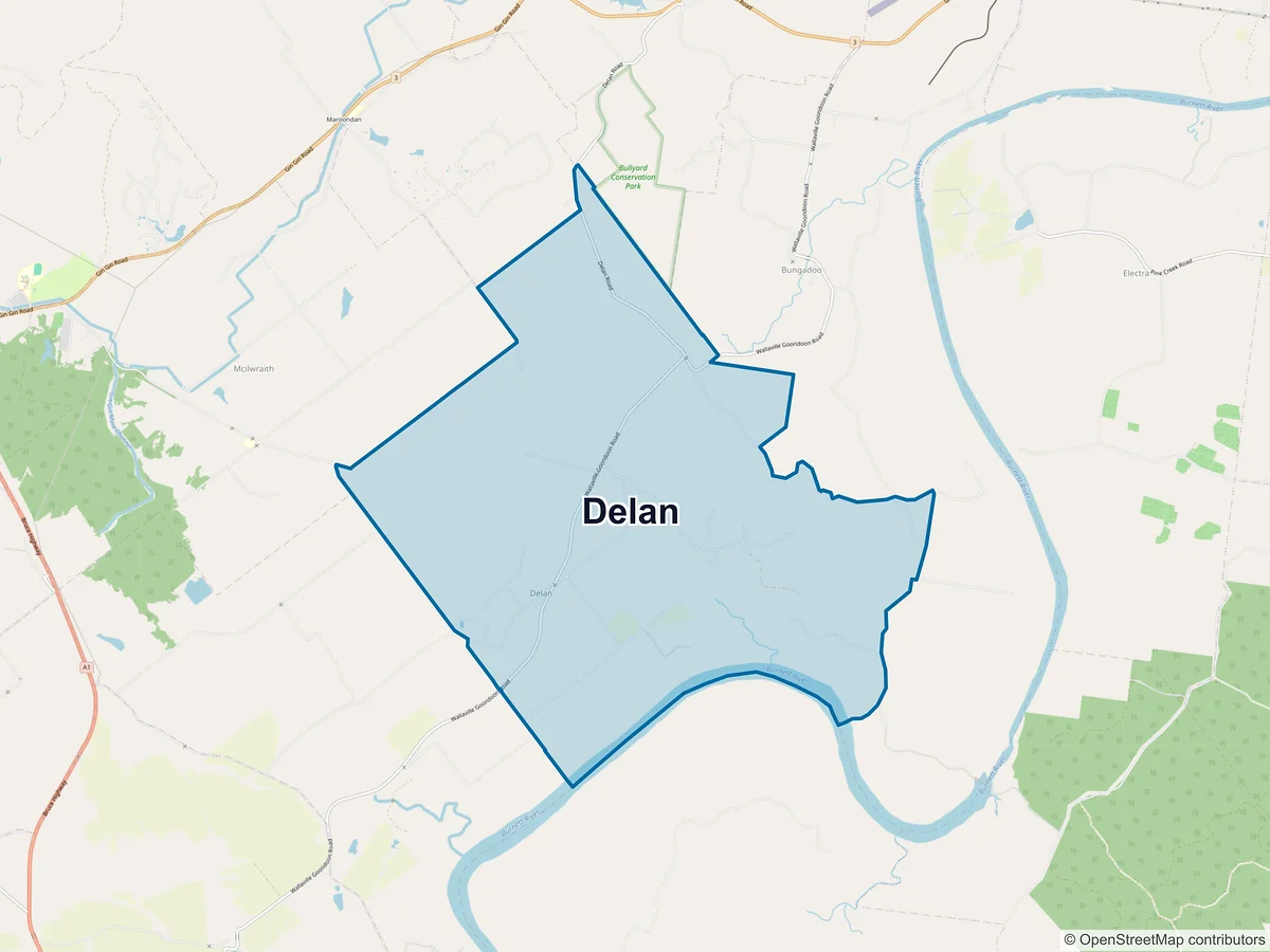 Map of Delan, QLD, Australia
