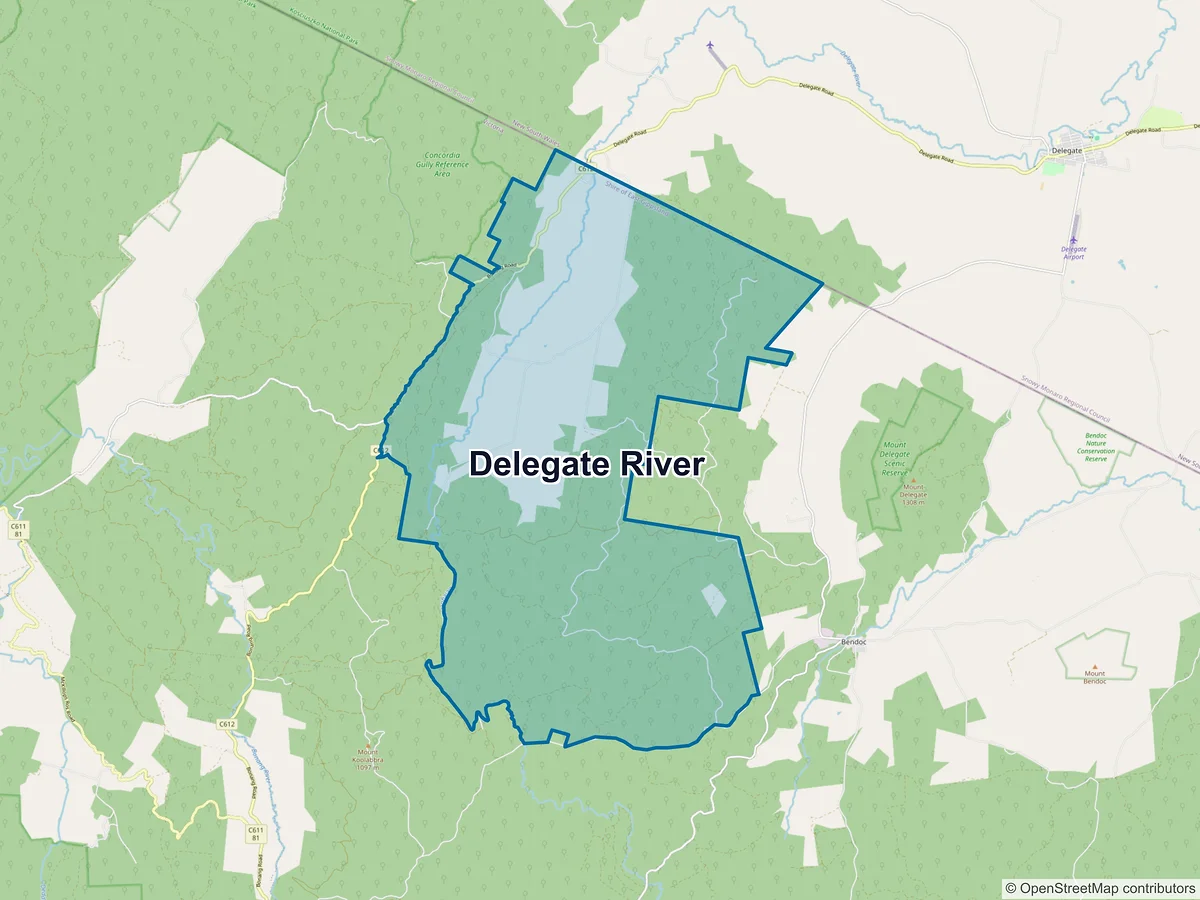 Map of Delegate River, VIC, Australia