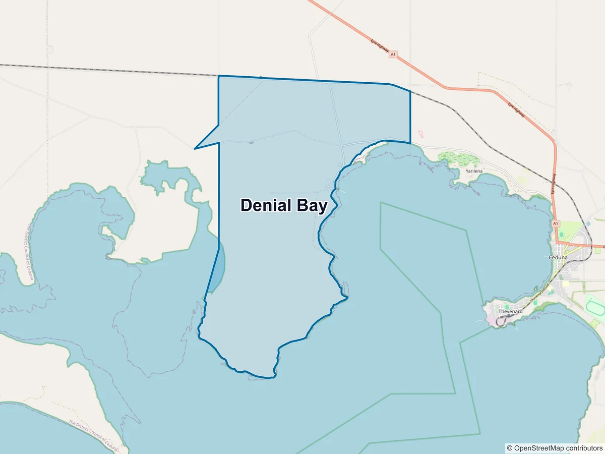 Map of Denial Bay, SA, Australia