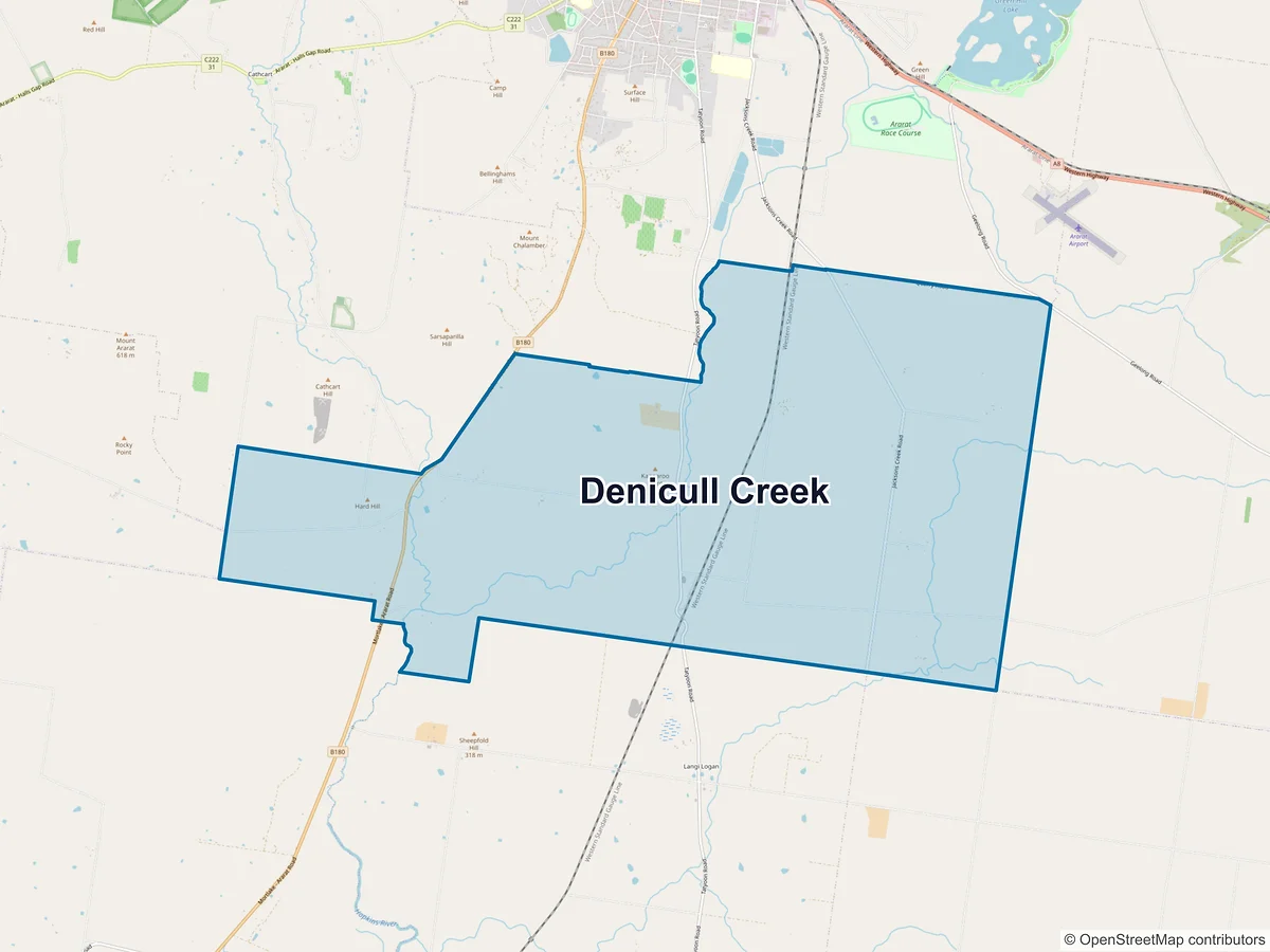 Map of Denicull Creek, VIC, Australia