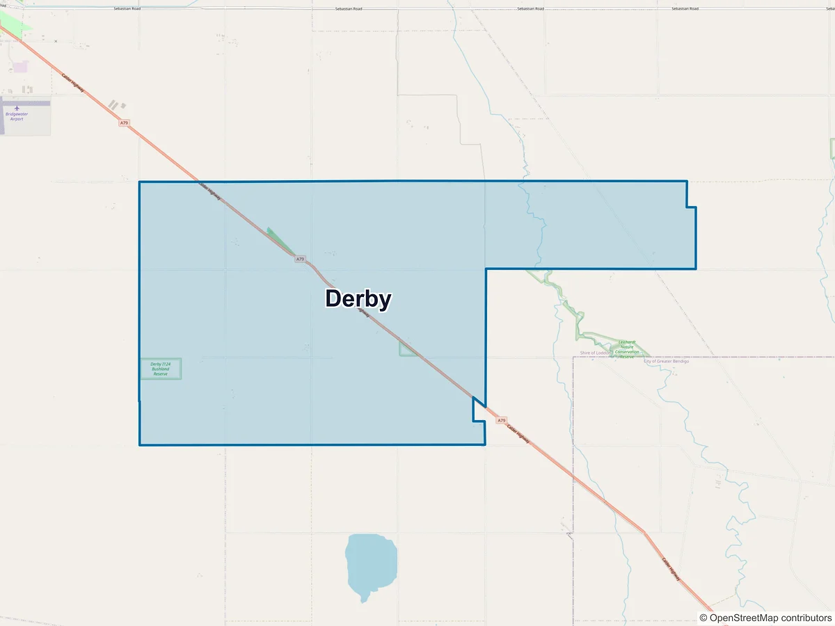 Map of Derby, VIC, Australia