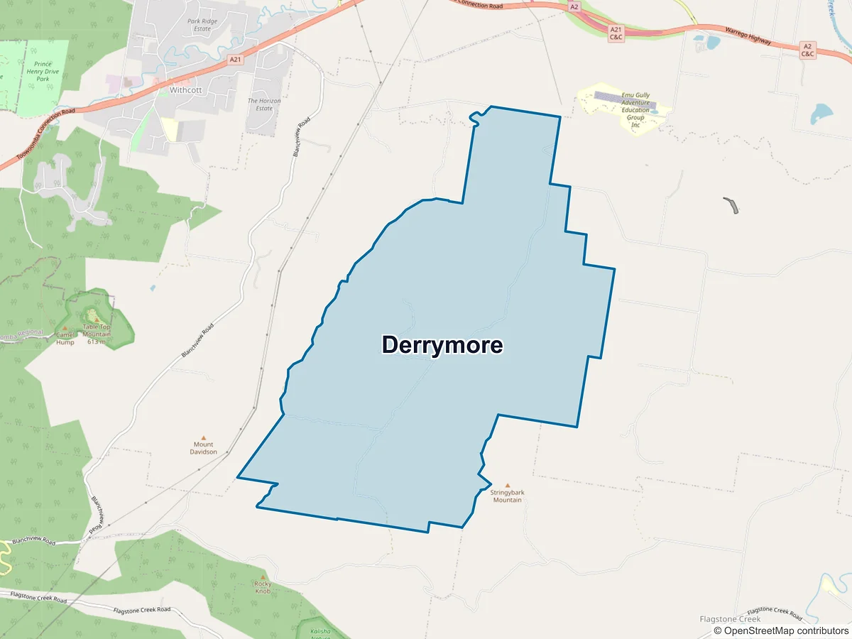 Map of Derrymore, QLD, Australia