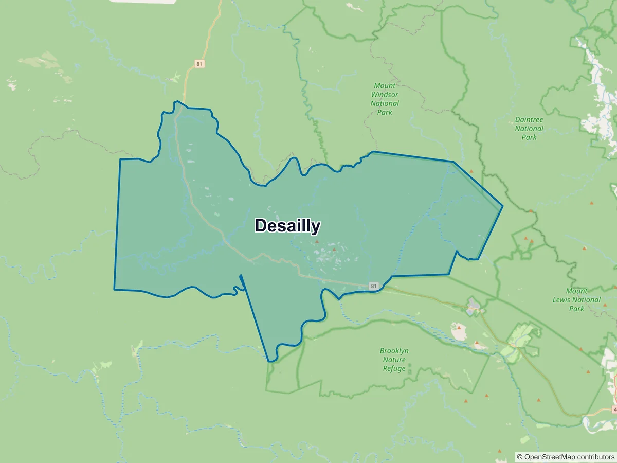 Map of Desailly, QLD, Australia