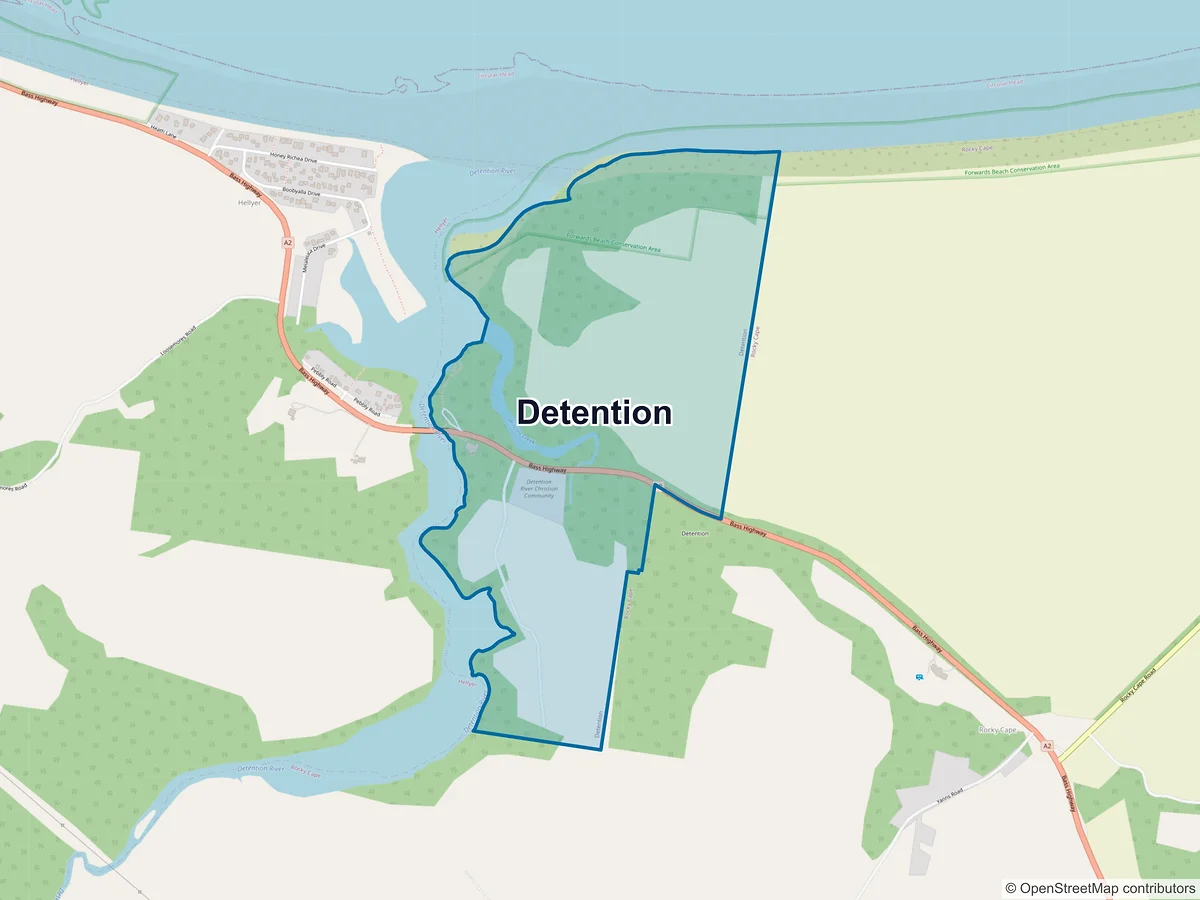 Map of Detention, TAS, Australia