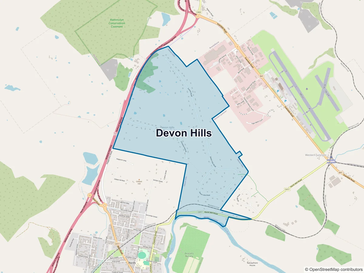 Map of Devon Hills, TAS, Australia
