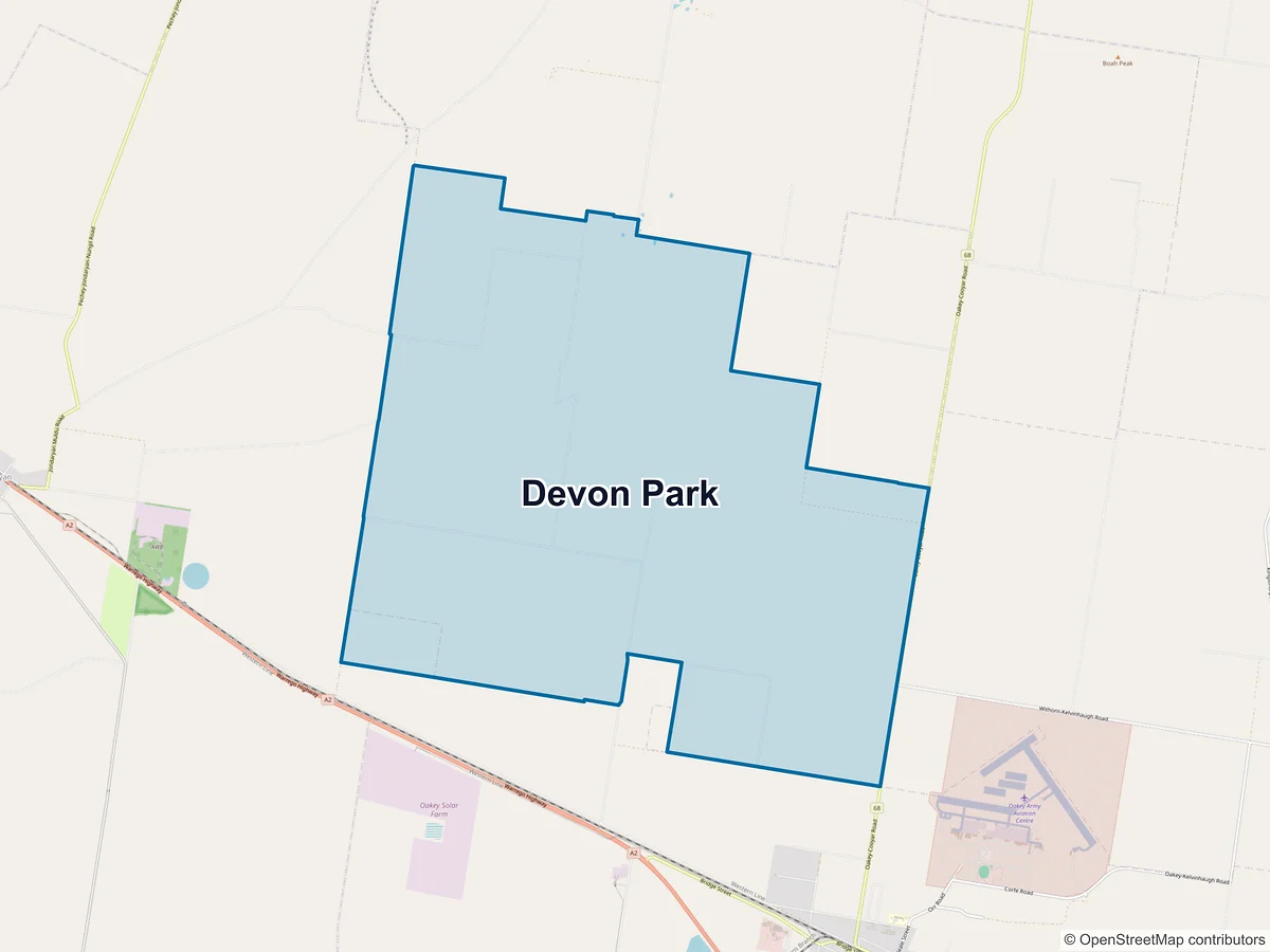 Map of Devon Park, QLD, Australia