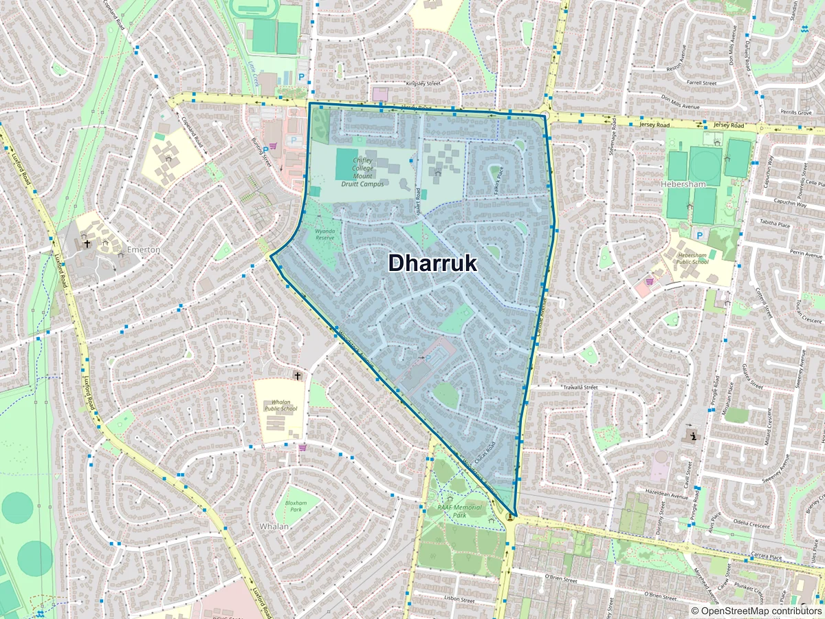 Map of Dharruk, NSW, Australia