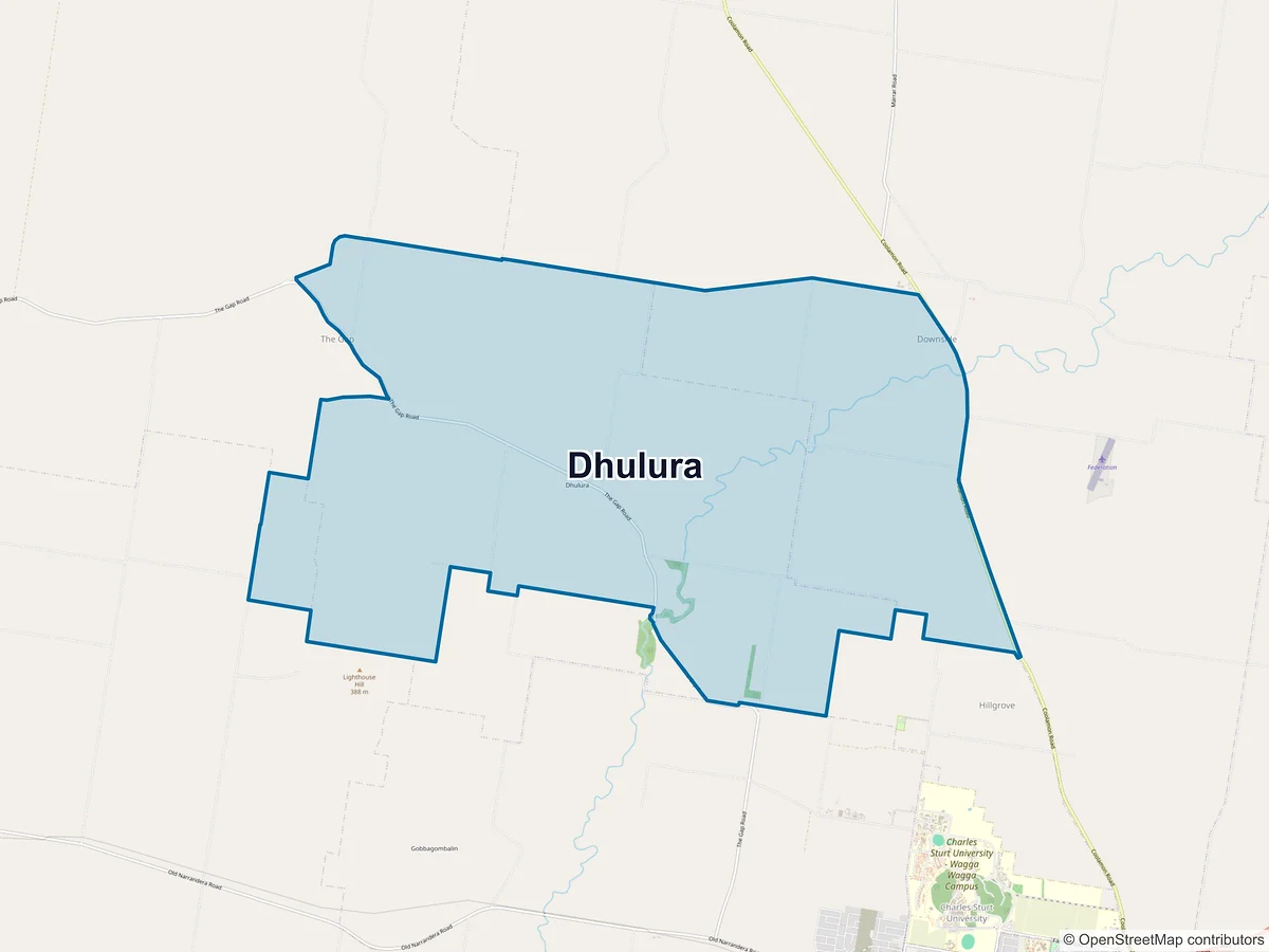 Map of Dhulura, NSW, Australia