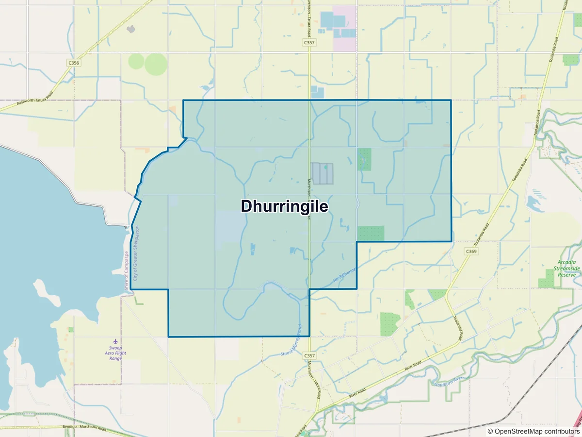 Map of Dhurringile, VIC, Australia