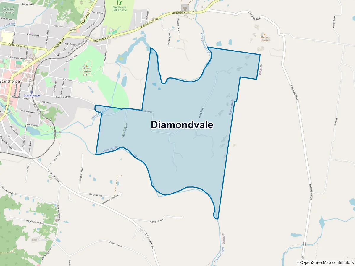 Map of Diamondvale, QLD, Australia