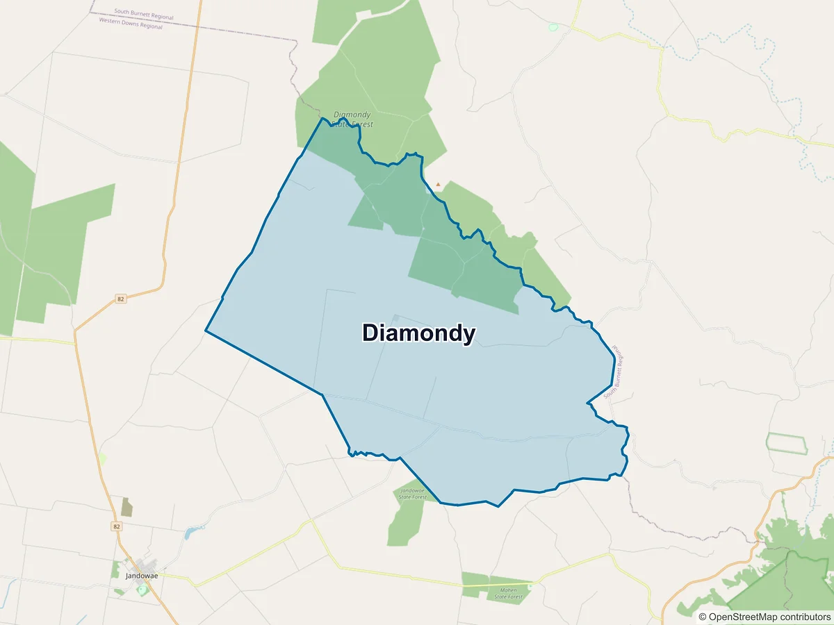 Map of Diamondy, QLD, Australia