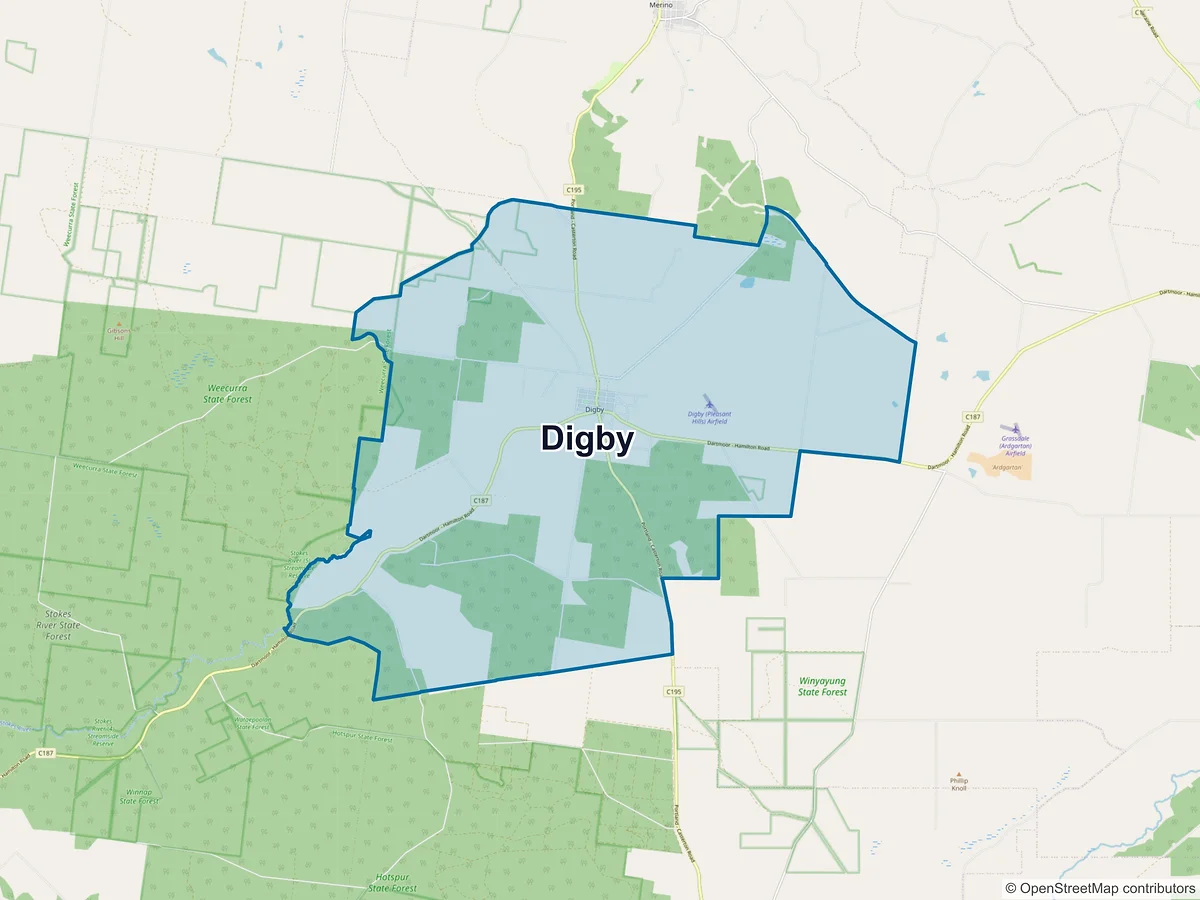 Map of Digby, VIC, Australia