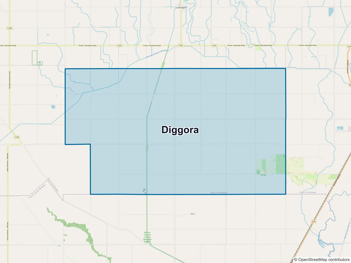 Map of Diggora, VIC, Australia