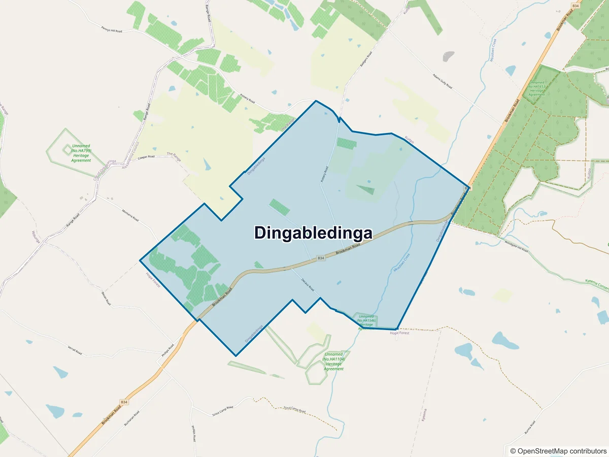 Map of Dingabledinga, SA, Australia