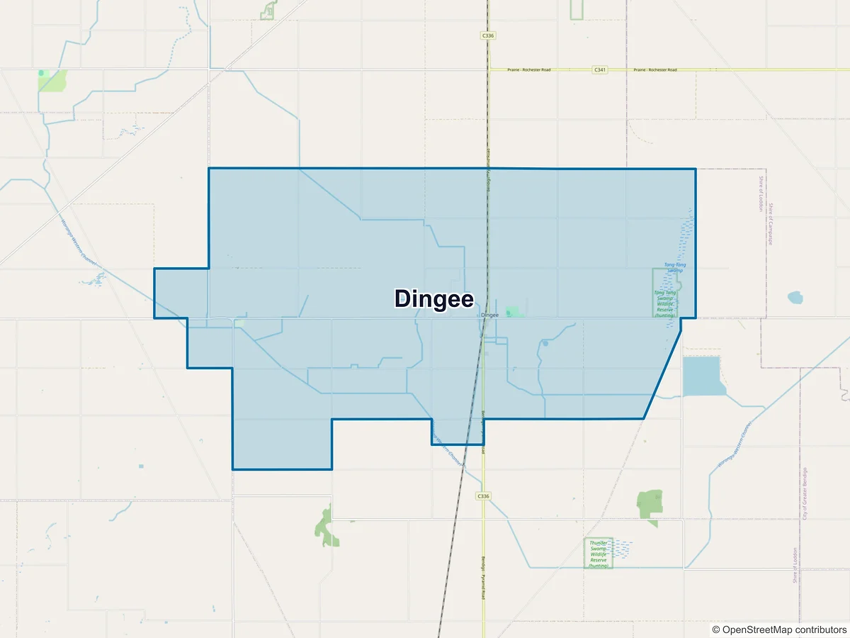 Map of Dingee, VIC, Australia